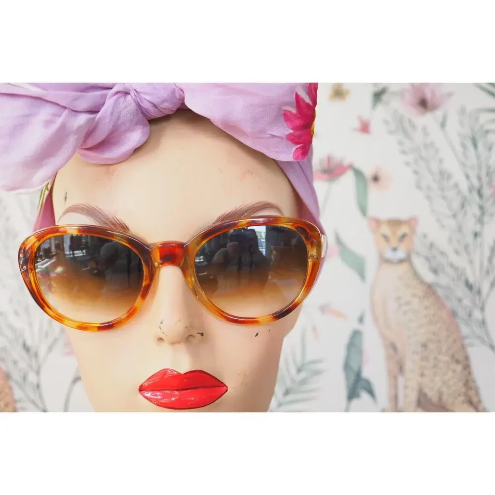 Vintage 1960s Mod Sunglasses Made in Italy Multicolor Thick Frame MCM Retro NOS